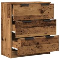 Dressoir 60x30x70 cm bewerkt hout oud houtkleurig - thumbnail