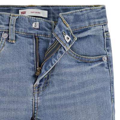 Skinny jeans voor jongens 510 van Levi's gebleekt denim