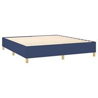 Boxspring met matras stof blauw 160x200 cm - thumbnail