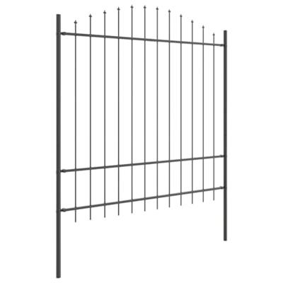 Tuinhek 3 pcs Grijs 170 x 215 cm Gepoedercoat staal