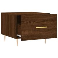 Salontafel 50x50x40 cm bewerkt hout bruin eikenkleur - thumbnail