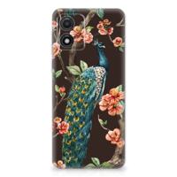 Motorola Moto E13 | TPU Hoesje | Pauw met Bloemen - thumbnail