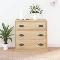 Dressoir 70x35,5x67,5 cm bewerkt hout sonoma eikenkleurig - thumbnail