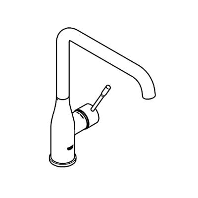 Keukenkraan Grohe Essence Mengkraan met Hoge Uitloop Cool Sunrise Geborsteld - thumbnail