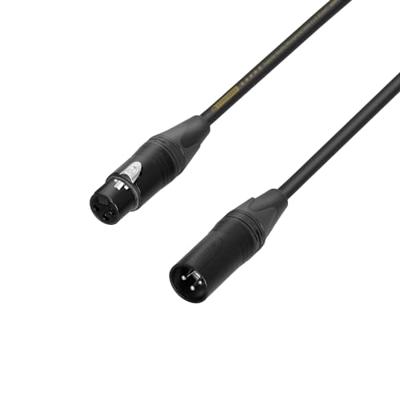 AH Cables K5MMF0500 XLR Verbindingskabel [1x XLR-bus - 1x XLR-stekker] 5.00 m Zwart