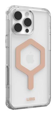 Urban Armor Gear Plyo MagSafe Case Backcover Apple iPhone 16 Pro Max Ice, Transparant, Rose Gold MagSafe compatible