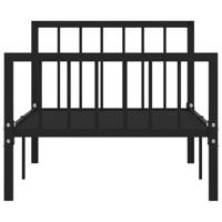 Bedframe metaal zwart 90x200 cm - thumbnail
