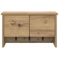 Wandgemonteerde kapstok artisanaal eikenkleurig 50 x 20 x 30 cm - thumbnail