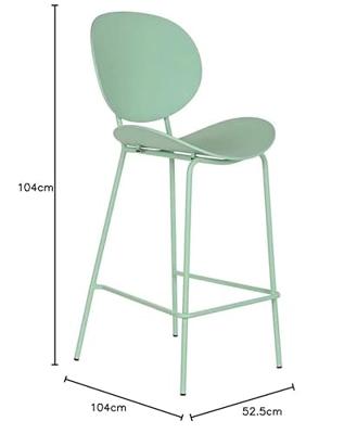 Kruk DKD Home Decor 52,5 x 49 x 104 cm Metaal Groen Polypropyleen