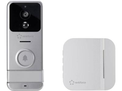 Renkforce RF-3206026 Complete set voor Video-deurintercom via WiFi WiFi, Radiografisch Zilver, Wit Renkforce RF-3206026 Complete set voor Video-deurintercom via WiFi WiFi, Radiografisch Zilver, Wit