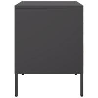 Nachtkastjes 2 st 36x39x50,5 cm staal zwart - thumbnail