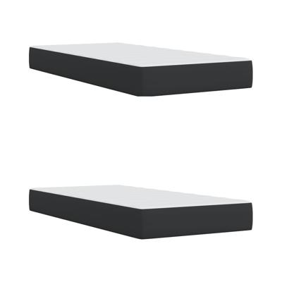 Boxspring met matras kunstleer zwart 200x200 cm