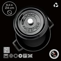 LAVA Trendy Braadpan rond - Ø240mm - 4.49Ltr - Zwart/Zwart - thumbnail