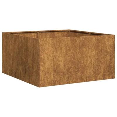 Plantenbak roestig 80x80x40 cm weervast staal Plantenbak roestig 80x80x40 cm weervast staal