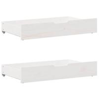 Bedframe zonder matras massief grenenhout wit 200x200 cm - thumbnail