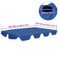 Vervangingsluifel voor schommelbank 188/168x110/145 cm blauw - thumbnail