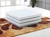 Salontafel MOVE vierkant hoogglans wit - thumbnail