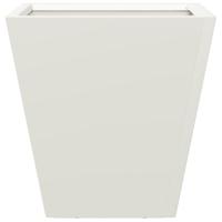 Plantenbakken 2 st 30x30x30 cm staal wit - thumbnail