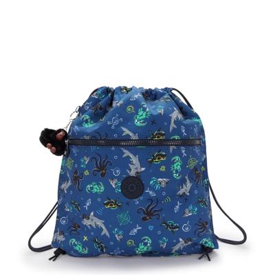 Kipling Supertaboo large drawstring bag-Undersea Party