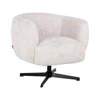 Richmond Draaifauteuil 'Estelle' Chenille, kleur Crème - thumbnail