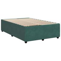 Boxspring met matras fluweel donkergroen 140x200 cm - thumbnail