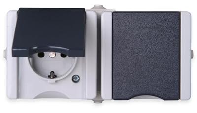 Kopp 950656001 proAQA Compleet Wandcontactdoos met randaarde en klapdeksel spatwaterdicht Grijs 2-voudig 1 stuk(s) Kopp 950656001 proAQA Compleet Wandcontactdoos met randaarde en klapdeksel spatwaterdicht Grijs 2-voudig 1 stuk(s)