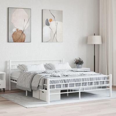 Bedframe metaal wit 160x200 cm