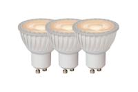 Lucide MR16 - Led lamp - Ø 5 cm - LED Dimb. - GU10 - 3x5W 3000K - Wit - Set van 3 - thumbnail