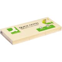 Q-CONNECT Quick Notes Recycled, ft 38 x 51 mm, 100 vel, pak van 3 blokken, geel - thumbnail