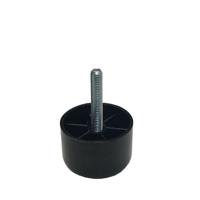 Meubelpoot zwart rond Ø 5 cm en hoogte 3,5 cm van kunststof (M8) - thumbnail