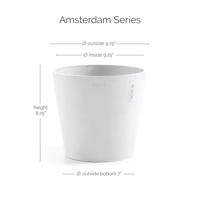 Ecopots Amsterdam Puurwit Ø25 x H22 cm - thumbnail