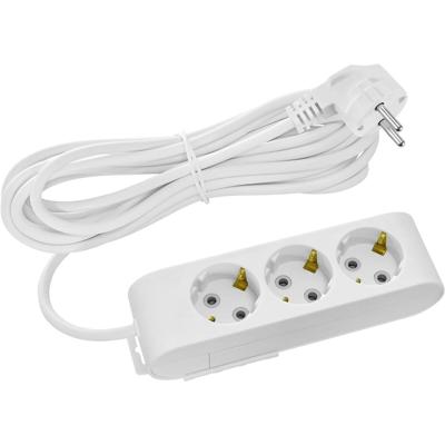 Decon Stekkerdoos Verlengsnoer 5m - 3 Stopcontacten Randaarde Wit