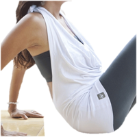 Yoga Haltertop &apos;Sukha&apos; Wit One Size - thumbnail