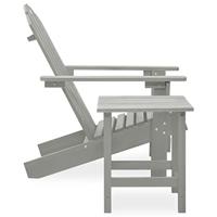 Tuinstoel Adirondack met tafel massief vurenhout grijs - thumbnail