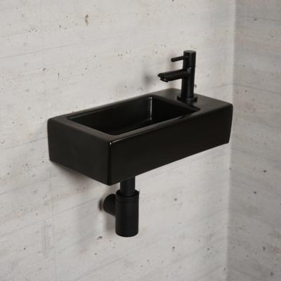 Wiesbaden Fonteinset | Kraangat rechts | Mat Zwart Wiesbaden Fonteinset | Kraangat rechts | Mat Zwart