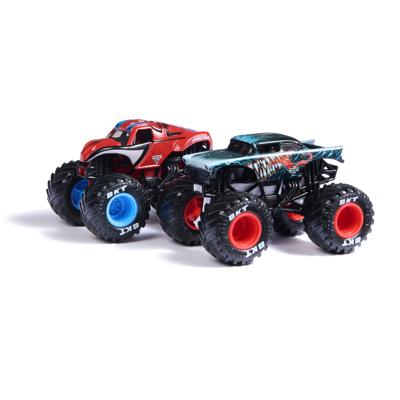 Monster Jam Marvel Venom vs Spider-Man monstertruckset - 1:16