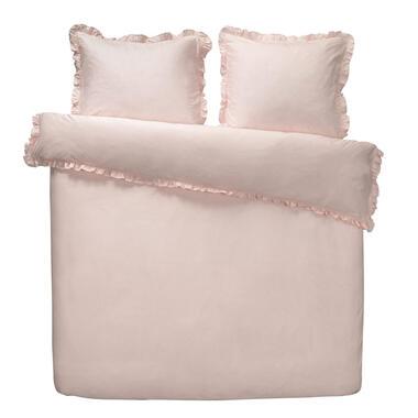 Dekbedovertrek Cato effen - roze - 200x200/220 cm