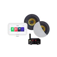 Aquasound N-Joy Connect n-joy connect badkamerradio - controller (ipx7) - wand lader - rumba speakerset wit - bluetooth versterker / 30 watt / 230v/12v emn30-rw - thumbnail