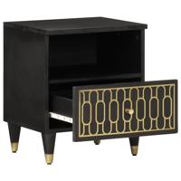 Nachtkastje 40x33x46 cm massief mangohout - thumbnail