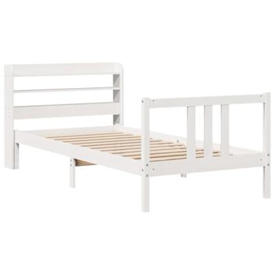 Bedframe met hoofdeinde zonder matras 90x200 cm wit