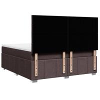 Boxspring met matras stof donkerbruin 180x200 cm - thumbnail