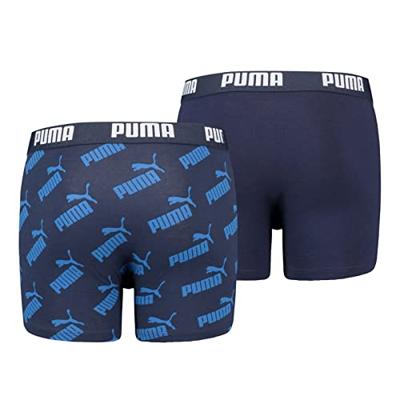 Puma AOP Boxershort 4-Pack KIDS Blauw - Maat 164 - Kleur: Blauw | Soccerfanshop