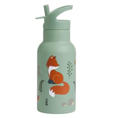 Roestvrijstalen fles voor kinderen BOSVRIENDEN A Little Lovely Company, 350 ml mintgroen - thumbnail