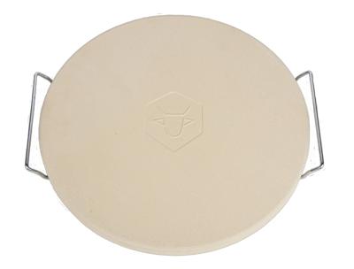 Grill Fanatics Pizzasteen met rek, 2 cm dik, 38 cm rond