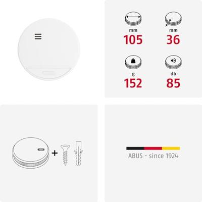 Rookmelder - ABUS - RWM150 - Levensduur 10 jaar - VdS gecertificeerd