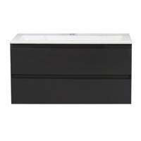Badkamermeubel Boss & Wessing Pepper Acryl Wastafel Met Kraangat 100x55x46 cm Antraciet Boss & Wessing - thumbnail