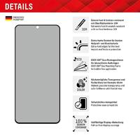 Displex Privacy Glass FC voor Samsung Galaxy S22+/S2, hard pantserglas (10H), ecologisch montageframe, krasbestendig gehard glas, high-tech anti-vingerafdrukcoating, Case Friendly3+ - thumbnail