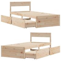 Bedframe met lades massief grenenhout 90x190 cm - thumbnail
