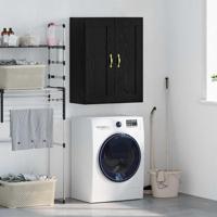 Wandkast Zwart Eiken 69,5 x 34 x 90 cm Bewerkt hout - thumbnail