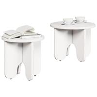 Salontafel 2 pcs Wit 39.5 x 39.5 x 30 cm Massief grenenhout - thumbnail